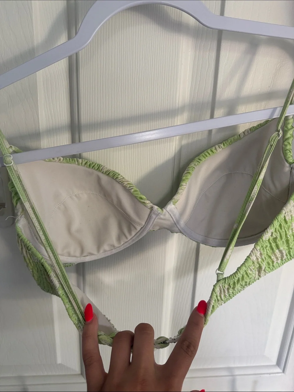 triangl swimwear Light Green Patterned bikini set